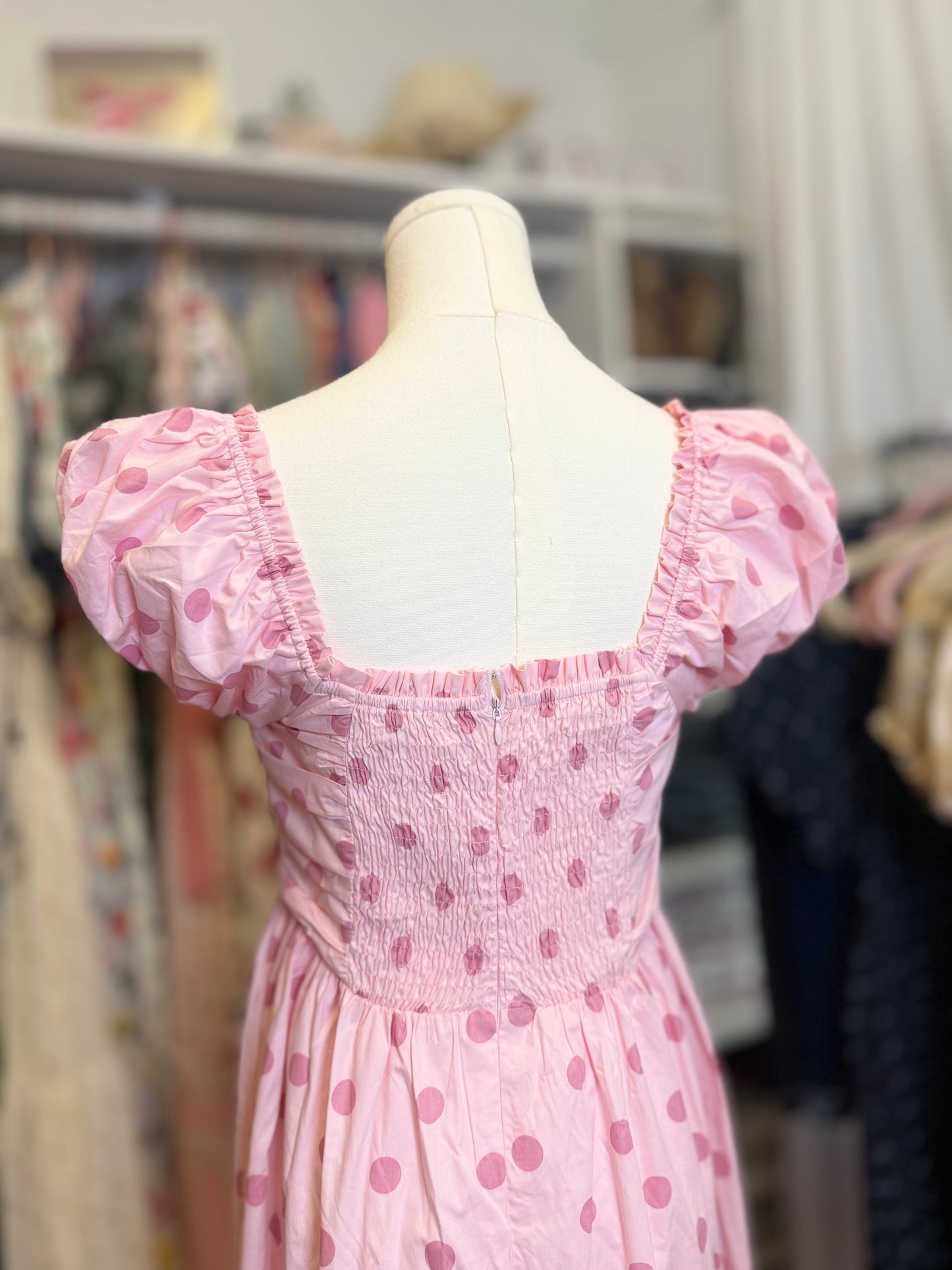 Pink PocaDot Dress