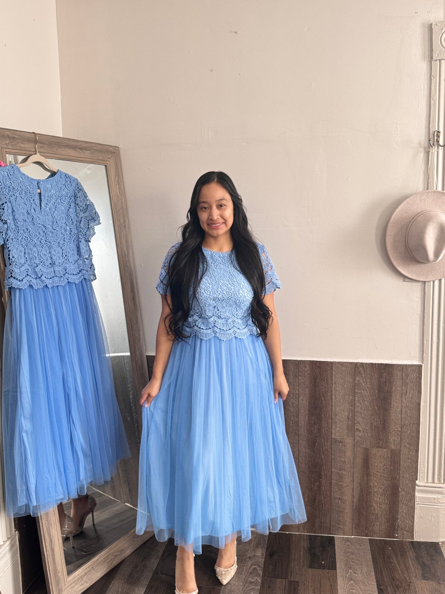 Blue tull Dress