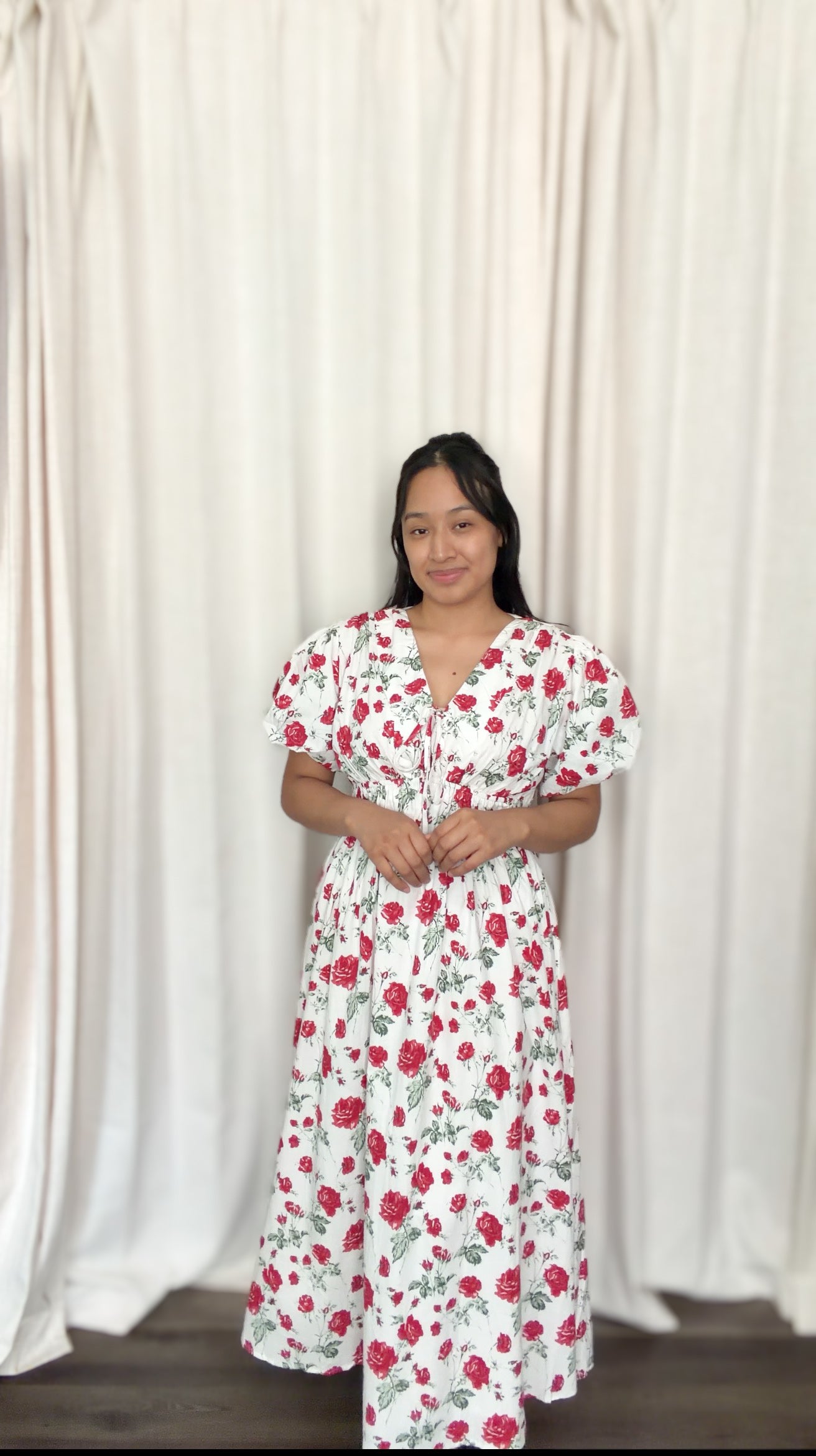 Red rose dress