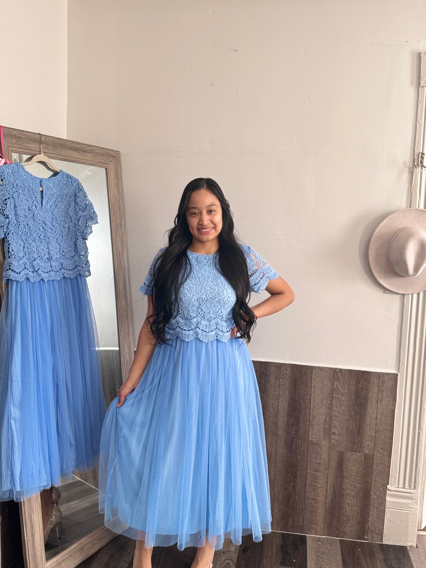 Blue tull Dress