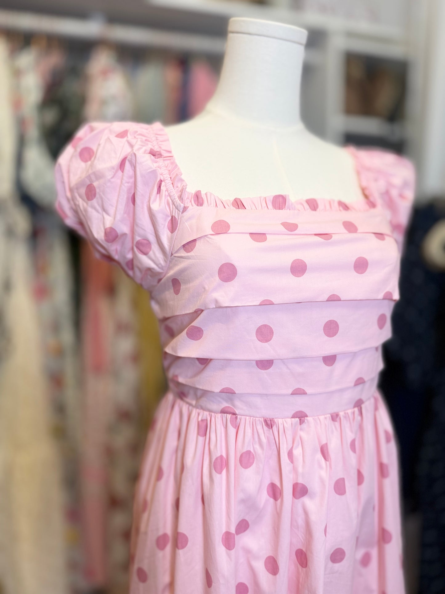 Pink PocaDot Dress