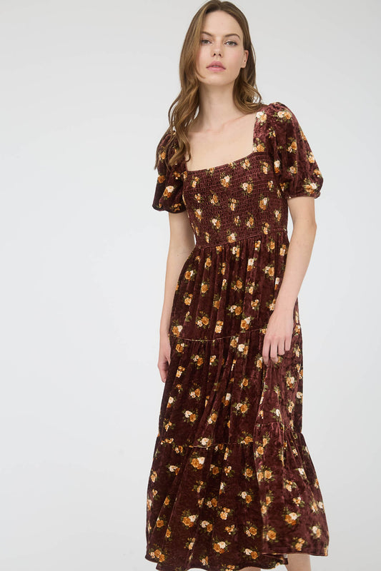 Burgundy floral